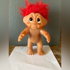 Troll vintage collectible large Thomas Dam with posesble limbs and red hair